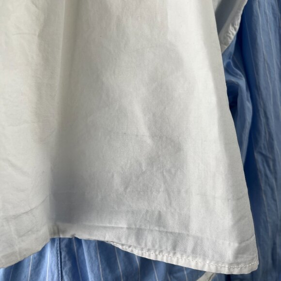 ZARA Striped Poplin Shirt Shorts Set Women’s XS Blue Two-Piece Cropped Y2K Chic - Picture 13 of 14